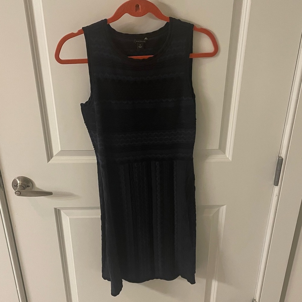 Ann Taylor Sleeveless Blue Dress